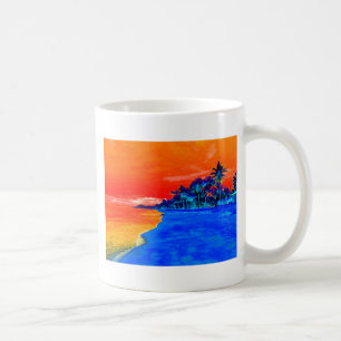 Pop Art Exotic Beach Palmen Kaffeetasse