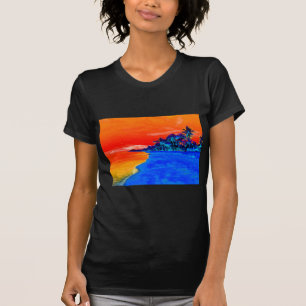 Pop Art Exotic Beach Palmen T-Shirt