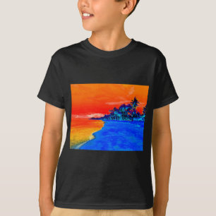 Pop Art Exotic Beach Palmen T-Shirt