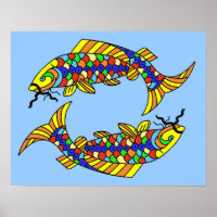 Pop Art Extravagant Fische Fischen