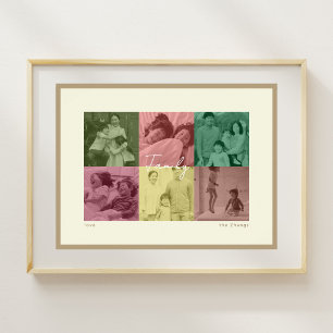 Pop Art Family Foto Collage Poster