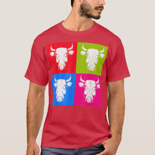 Pop Art Farm Tierzuchtbetrieb Bauer Kuh T-Shirt