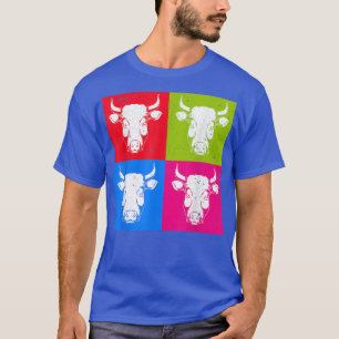 Pop Art Farm Tierzuchtbetrieb Bauer Kuh T-Shirt
