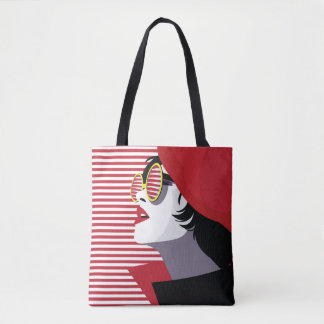 Pop Art Fashion Woman Vintag Tasche