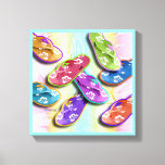 Pop Art FLIP FLOPS Gallery Wrapped Canvas Leinwanddruck<br><div class="desc">FLIP FLOPS in einem Pop Art Style Graphic auf einer Galerie Wrapped Canvas - Bereit zum Aufhängen,  kein Rahmen benötigt! Ideal für ein Strandhaus oder eine Dekoration zum Thema Meer. Wählen Sie Ihre Hintergrundfarbe und wählen Sie Ihre Größe aus.</div>