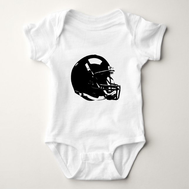 Pop Art Football Helm Baby Strampler (Vorderseite)