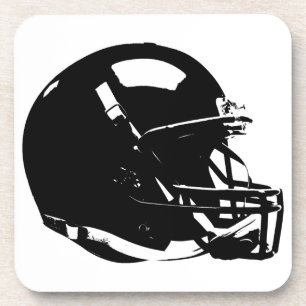 Pop Art Football Helm Hard Plastic Untersetzer