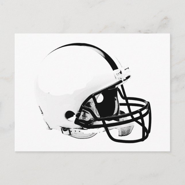 Pop Art Football Helm Postkarte (Vorderseite)