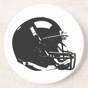 Pop Art Football Helmet Sandstone Untersetzer