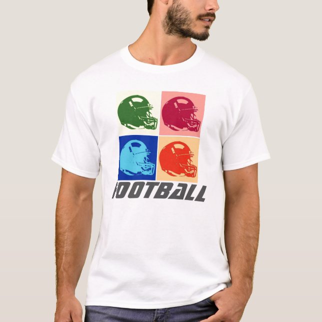 Pop Art Football Helmet T - Shirt - American Sport (Vorderseite)