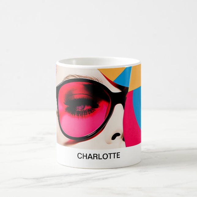 Pop Art Foto Collage Kaffeetasse (Mittel)