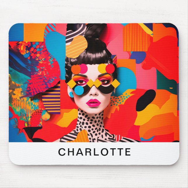 Pop Art Foto Collage Mousepad (Vorne)
