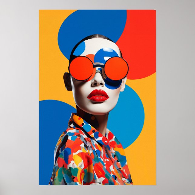 Pop Art Fotocollage  Poster (Vorne)