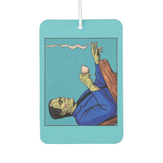 Pop Art Frankenstein Monster Drinking Tea Halftone Autolufterfrischer