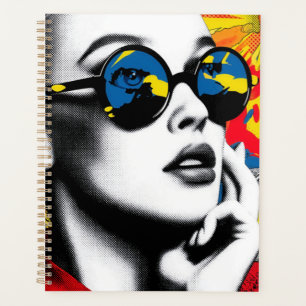 Pop-Art-Frau mit Sonnenbrille Planer