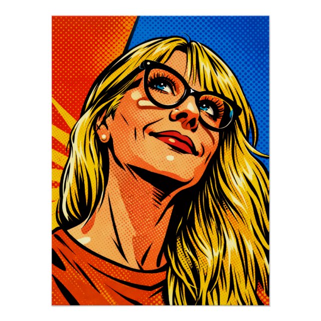 POP-ART-FRAU POSTER (Vorderseite)
