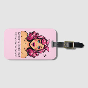 Pop Art Frauen humorvoller Gepäckanhänger anpassen