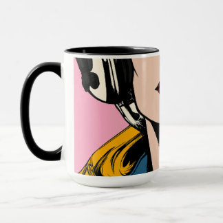 Pop-Art-Frauen-Kaffeetasse – Retro-Comic-Style-Kun Tasse