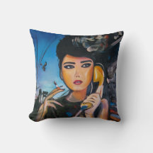 Pop-Art-Frauenkissen