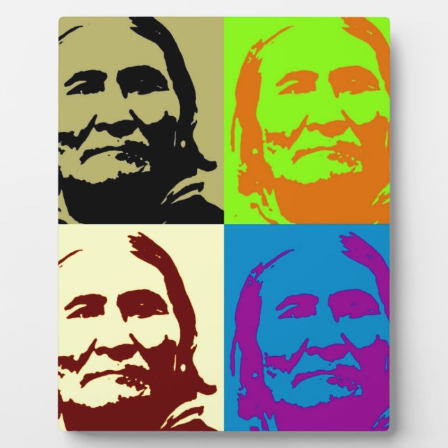 Pop Art Freedom Fighter Geronimo Fotoplatte (Vorderseite)