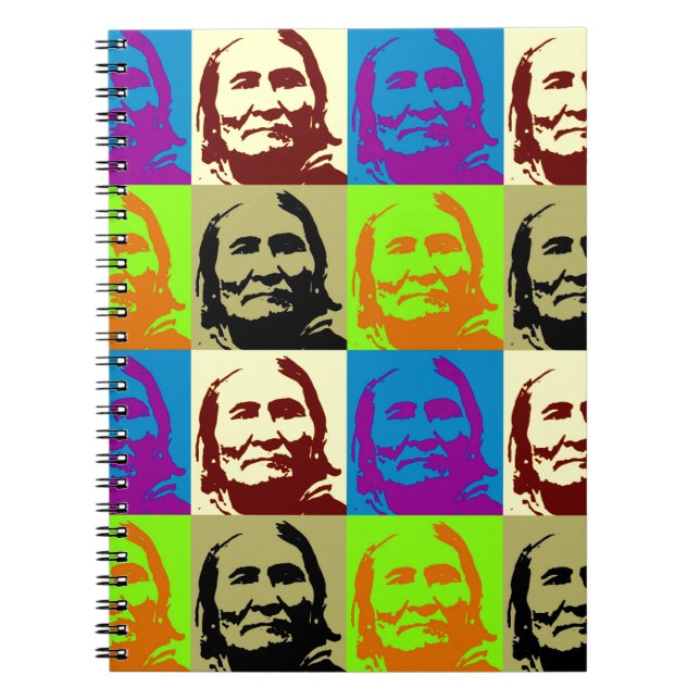 Pop Art Freedom Fighter Geronimo Notizblock (Vorderseite)