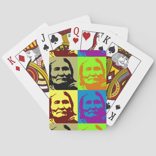 Pop Art Freedom Fighter Geronimo Spielkarten (Rückseite)