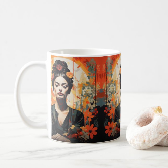 Pop Art Frida Kaffeetasse (Mit Donut)
