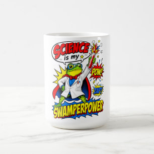 Pop Art Frosch Wissenschaftler Science is My Swamp Kaffeetasse