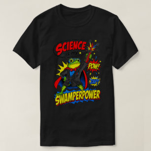 Pop Art Frosch Wissenschaftler Science is My Swamp T-Shirt