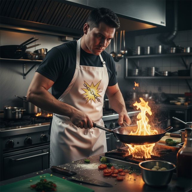 Pop Art gebrochen Kettenexplosion kühne Comic Stil Schürze (Von Creator hochgeladen)