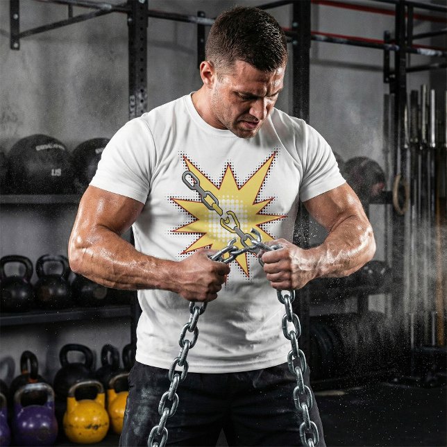 Pop Art gebrochen Kettenexplosion kühne Comic Stil T-Shirt (Von Creator hochgeladen)