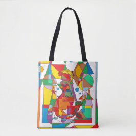 Pop Art Geometric Mermaid Triangle Tote Bag Tasche