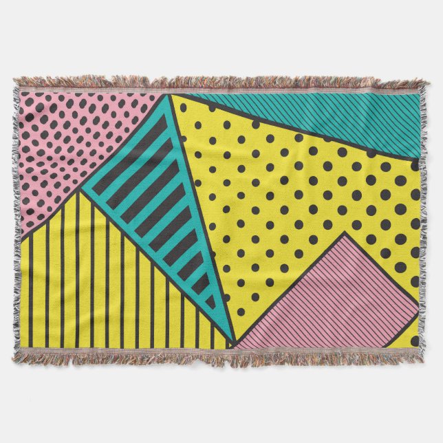 Pop-Art, geometrisch, kräftige Schwünge Decke (Vorderseite)