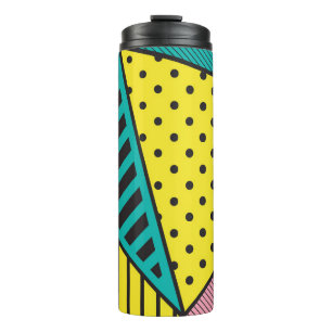 Pop-Art, geometrische, kräftige Schwünge Thermosbecher