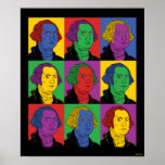 Pop Art George Washington Poster<br><div class="desc">Die von bCreative entworfene Kunstgrafik "Pop Art George Washington" zeigt einen ikonischen Anblick von George Washington in einem 9-Panel-Pop-Kunstwerk! Das ist ein tolles Geschenk für Familie, Freunde oder eine Leckerei für sich! Diese lustige Grafik ist eine großartige Ergänzung zu jedem Stil: bCreative ist ein führender Schöpfer und Lizenzgeber von originellen,...</div>