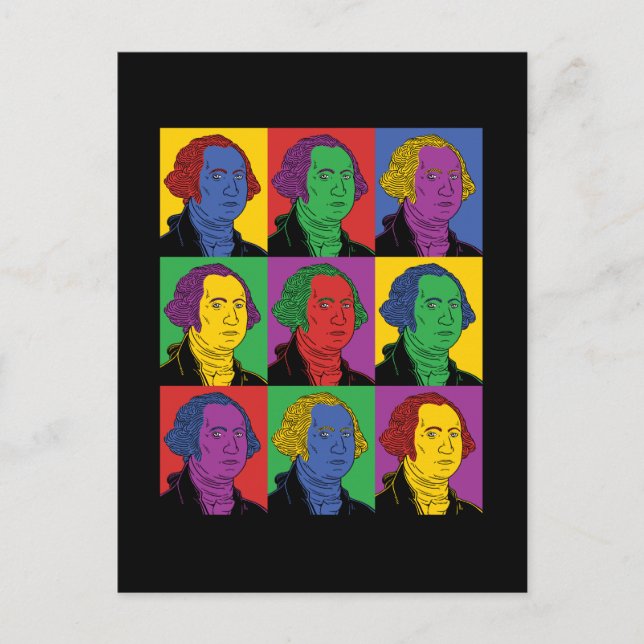Pop Art George Washington Postkarte (Vorderseite)