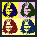 Pop Art Geronimo Poster - Freiheit kämpfen<br><div class="desc">Pop Art Style Iconic Historische People Images - Freedom Warrior Indian Stamm Chief Geronimo Art Poster Print</div>