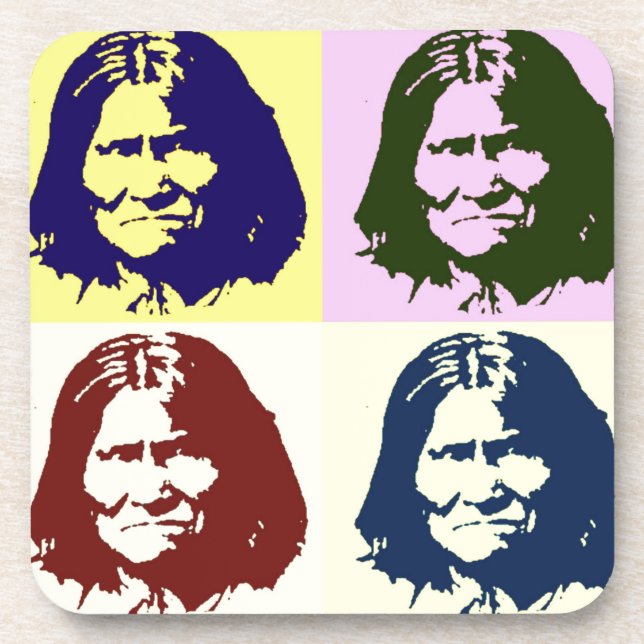 Pop Art Geronimo Untersetzer (Vorderseite)