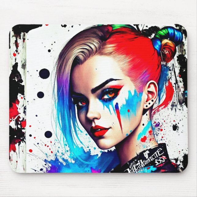 Pop Art Girl Mousepad (Vorne)