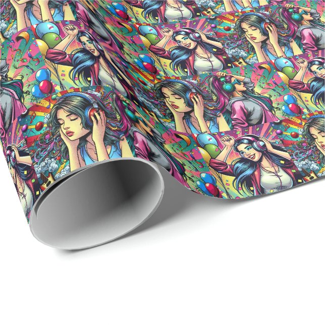 Pop Art Giro del Malcantone Personalisiert Geschenkpapier (Rolleneckpunkt)