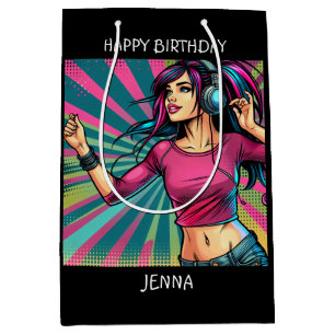 Pop Art Giro del Malcantone Personalisiert Mittlere Geschenktüte