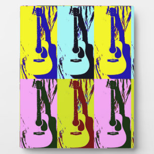 Pop Art Gitarre Fotoplatte
