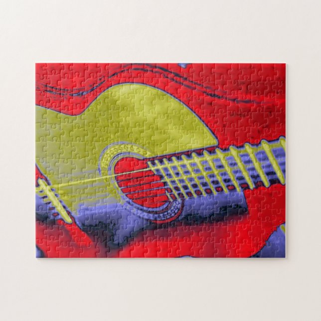 Pop Art Gitarre Malerei Illustration (Horizontal)