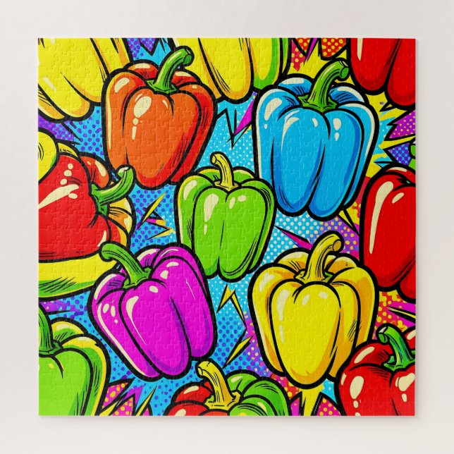 Pop-Art-Glockenpaprika-Muster (Vertikal)