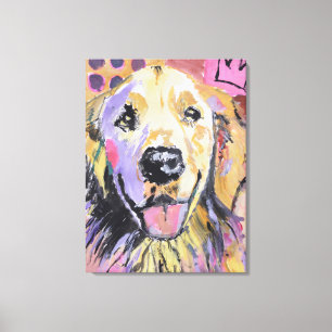 Pop-Art Golden-Retriever-Krönung Expressionist Leinwanddruck