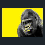 Pop Art Gorilla Poster<br><div class="desc">Digital Computer Animal Art - Uni Pop Kunst - Wilde Tiercomputer Bilder</div>