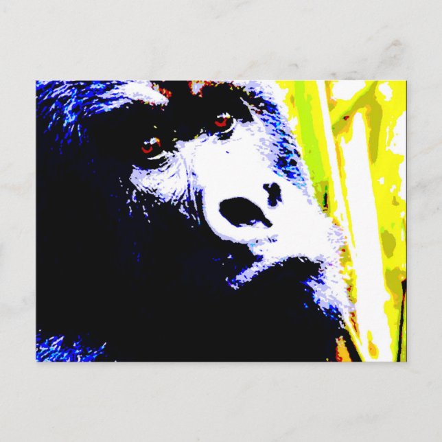Pop Art Gorilla Postkarte (Vorderseite)