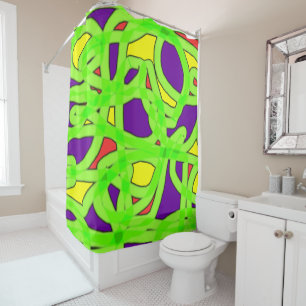 Pop-Art-Graffiti Duschvorhang