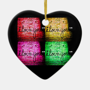Pop Art Graffiti Liebe Keramik Ornament