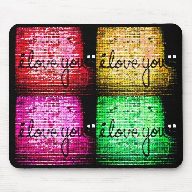 Pop Art Graffiti Liebe Mousepad (Vorne)